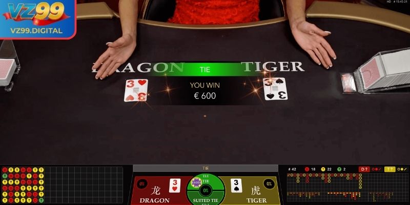 Cập nhật các cửa cược phổ biến tại Dragon Tiger VZ99