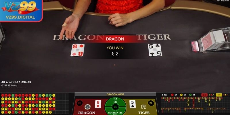 Sảnh SA Gaming VZ99 - Trải Nghiệm Đẳng Cấp Casino Trực Tuyến 3 Thử sức ván game Dragon Tiger